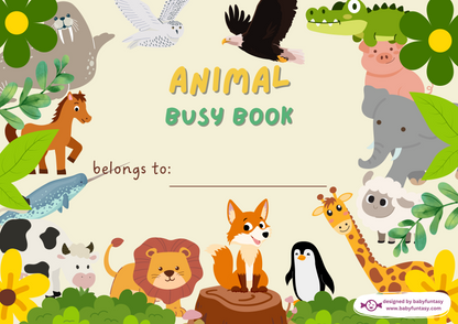 Animal Busy Book, Baby Funtasy busy books, Cover Page