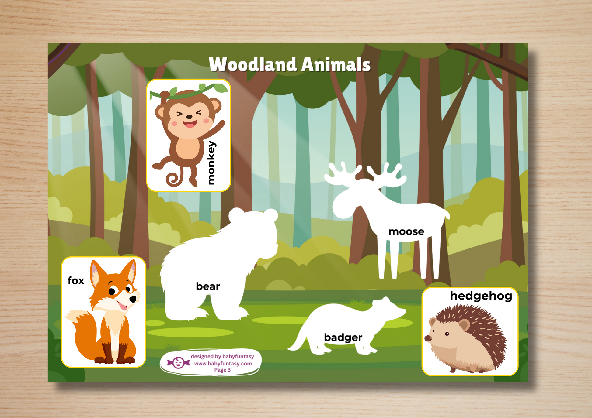 Animal Busy Book, Baby Funtasy Busy Books, Woodland Animals activity page