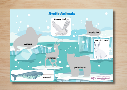 Animal Busy Book, Baby Funtasy Quiet Books, Arctic Animal activity page