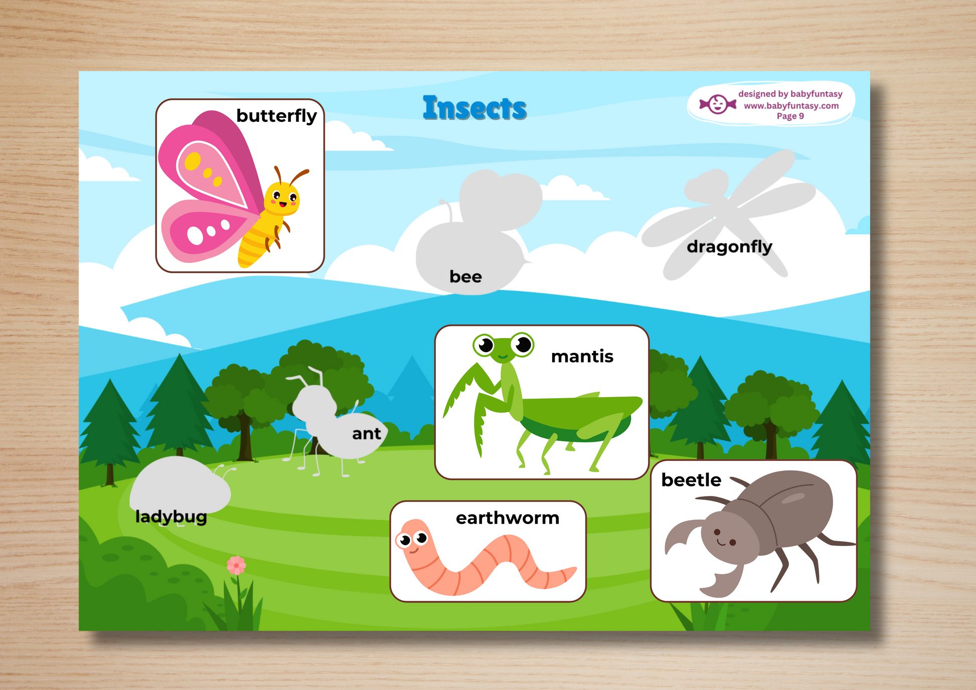 Animal Busy Book, Baby Funtasy Busy Books, Insects activity page