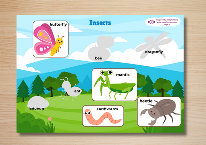 Animal Busy Book, Baby Funtasy Busy Books, Insects activity page