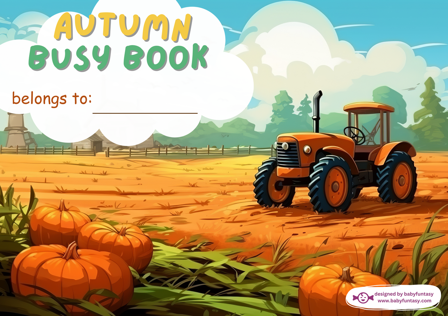 Autumn Busy Book, Baby Funtasy Quiet Book, Cover Page