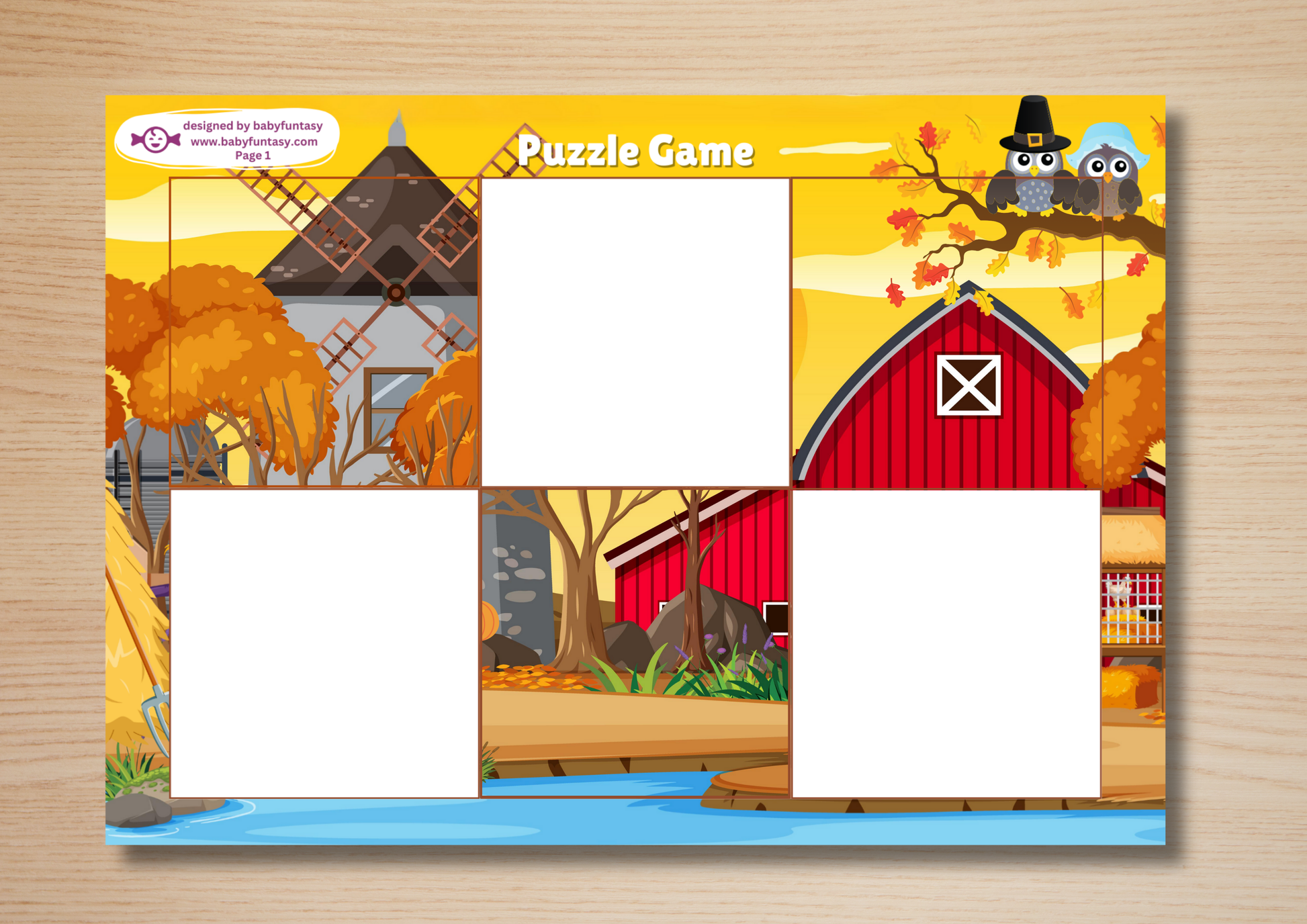 Autumn Busy Book, Baby Funtasy Quiet Book, Puzzle Game Activity Page