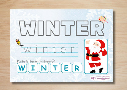 Winter Busy Book - DIGITAL DOWNLOAD Printable Quiet Book (Bilingual_Chinese)