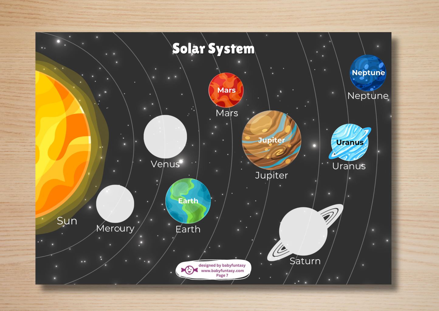 Exploring Busy Book, Baby Funtasy Quiet Book, Solar System Activity Page