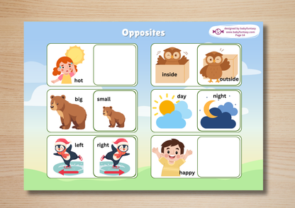 Exploring Busy Book, Baby Funtasy Quiet Book, Opposites Activity Page