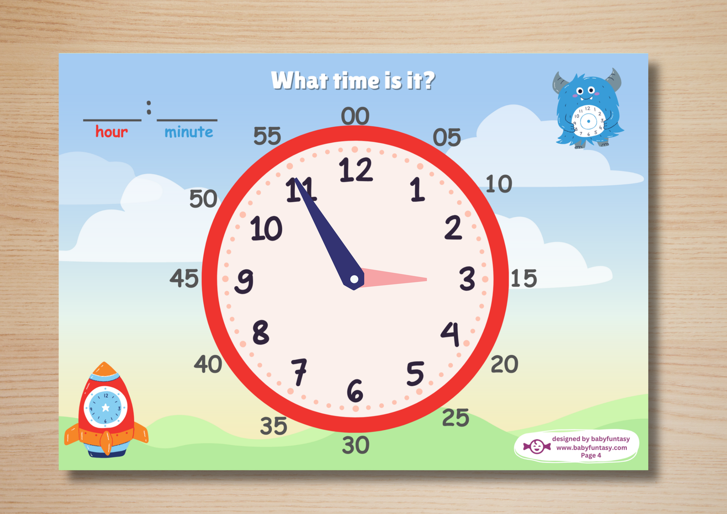 Exploring Busy Book, Baby Funtasy Quiet Book, Learning Time Activity Page