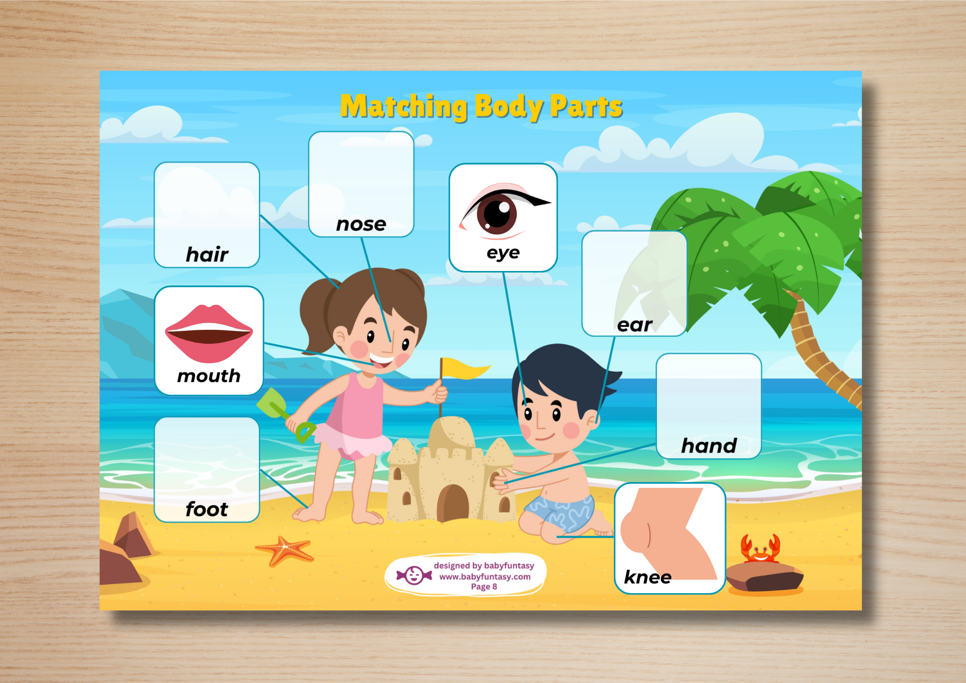 My First Busy Book, Baby Funtasy Quiet Book, Matching Body Parts Activity Page