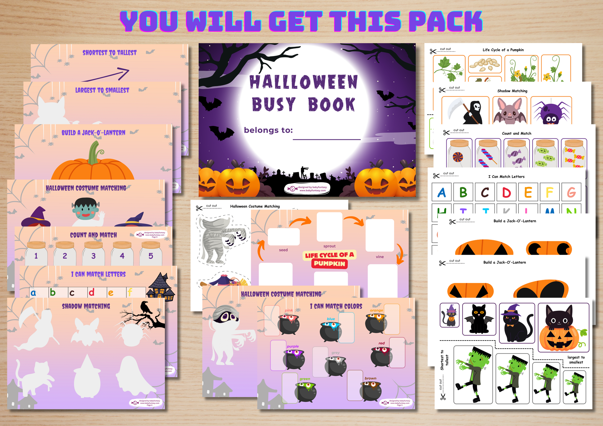 Halloween Busy Book - Baby Funtasy Busy Books - Full Pack