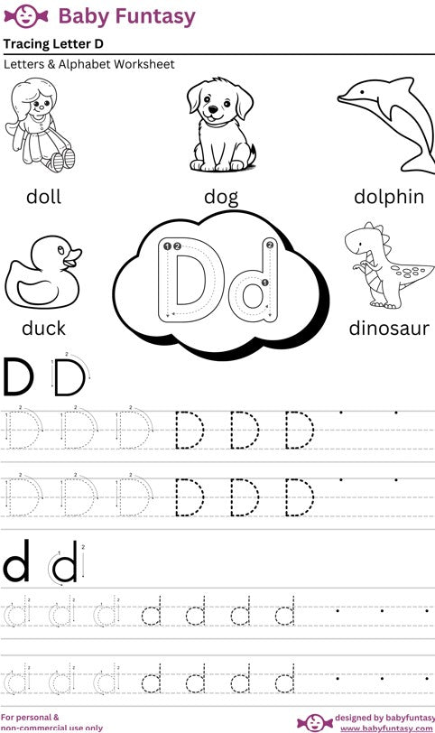 Letter D Tracing Worksheet