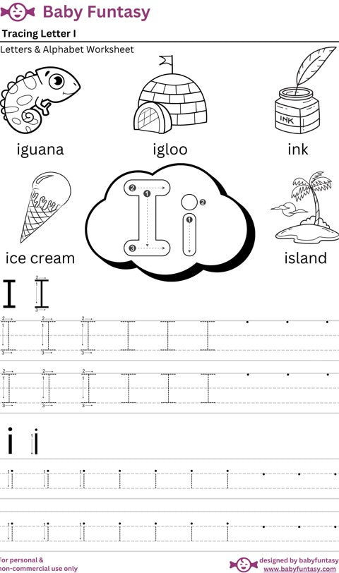 Letter I Tracing Worksheet