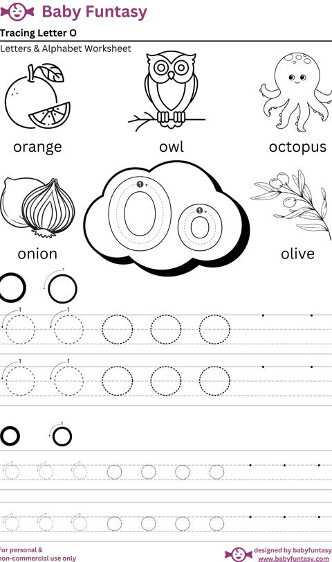 Letter O Tracing Worksheet