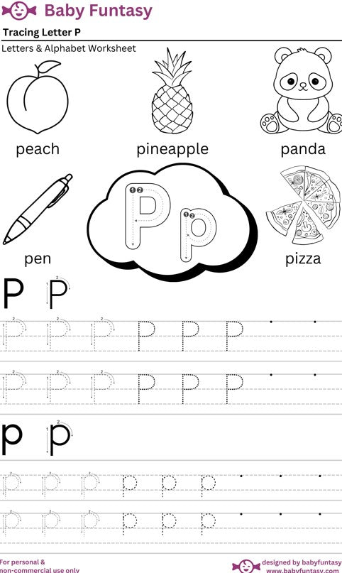 Letter P Tracing Worksheet