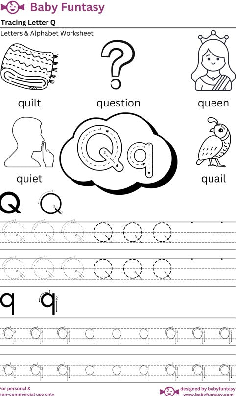 Letter Q Tracing Worksheet